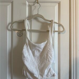 Free People White Tie Sleeved Tank top
